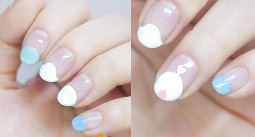 韩版美甲图片 2017新年美甲福气小萌鸡迎新年