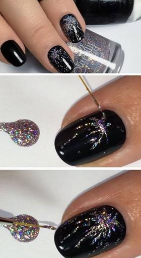 新年美甲图片2017