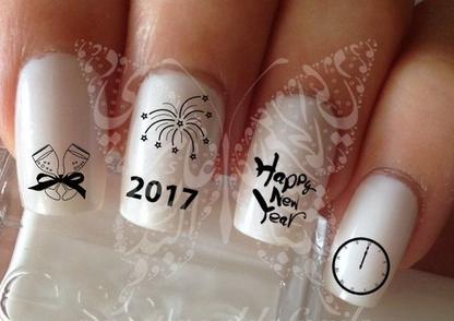 新年美甲图片2017