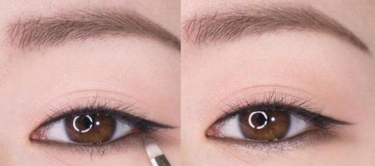 大眼睛猫眼妆的画法