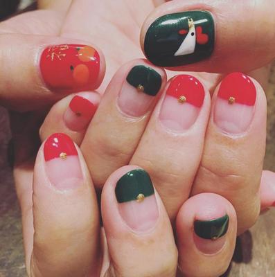 2017新年红色美甲图片：32款红色美甲美艳你的2017