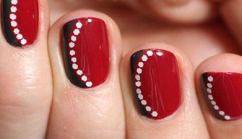 diy简单美甲教程 大红色美甲新的一年就要红