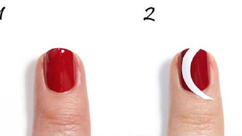 diy简单美甲教程 大红色美甲新的一年就要红