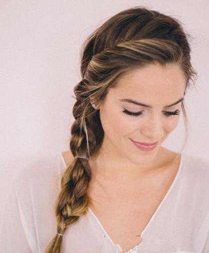 长发编发发型图片