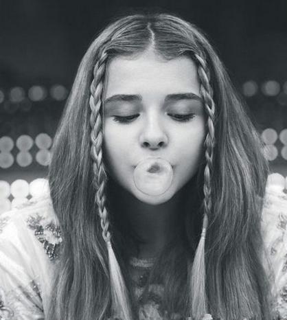 长发编发发型图片