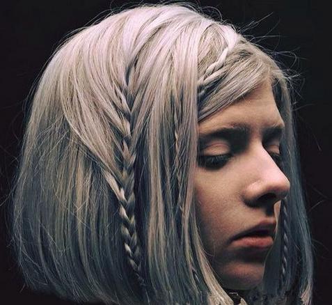 长发编发发型图片