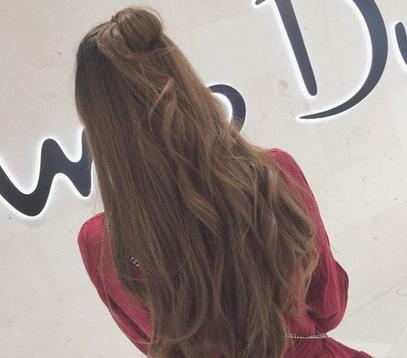 内扣发型图片中长发