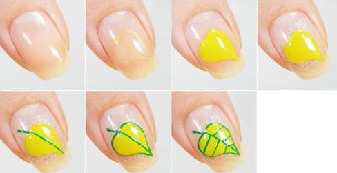 2017美甲流行色 树叶美甲图片教程元气满满好清新