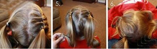 儿童中长发发型扎法