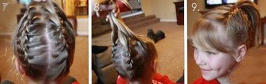 儿童中长发发型扎法