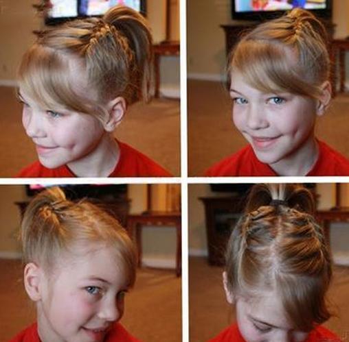 儿童中长发发型扎法