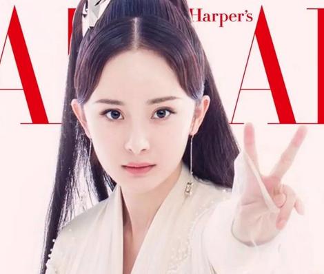 三生三世杨幂的八字刘海软萌仙 发际线也被隐藏起来