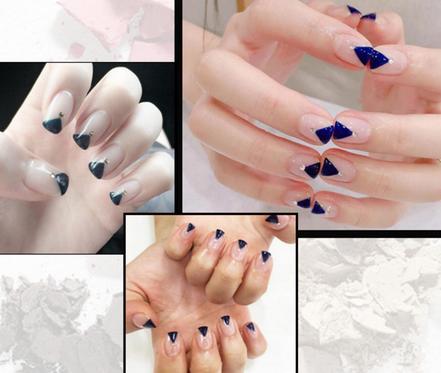 简单几何图形美甲图片