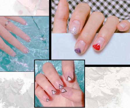 简单几何图形美甲图片