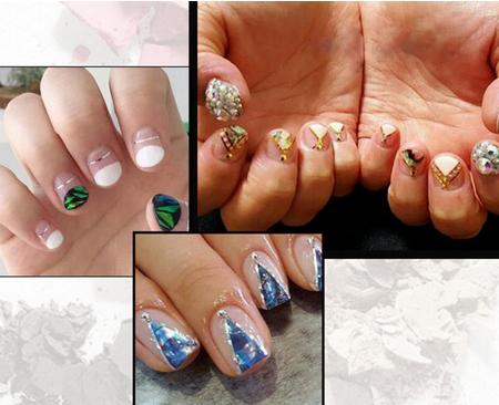 简单几何图形美甲图片