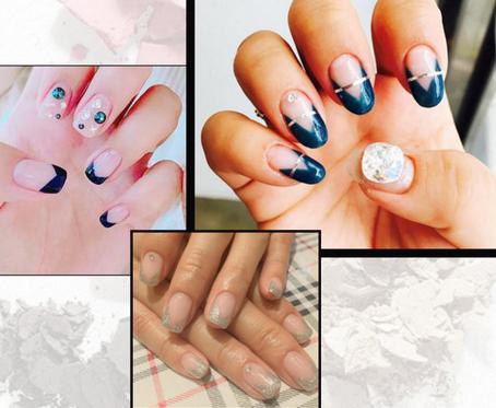 简单几何图形美甲图片