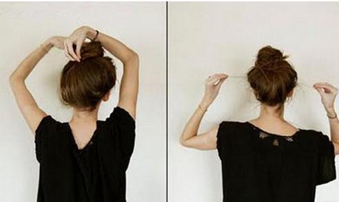 蓬松丸子头的各种扎法