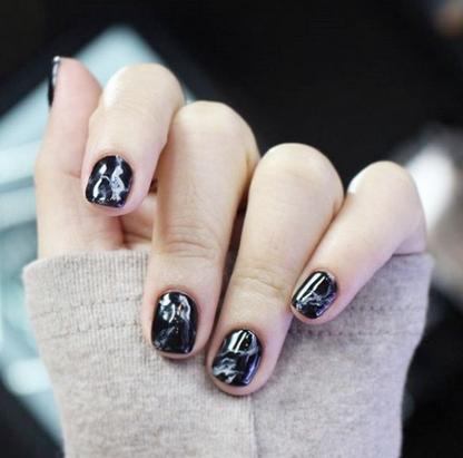 美甲2017新款图片黑色