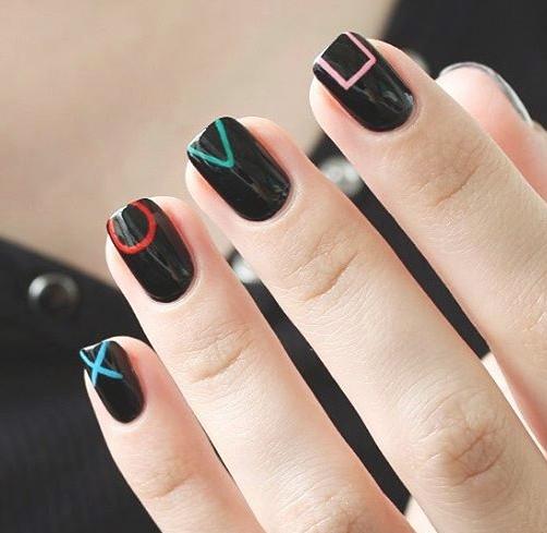 美甲2017新款图片黑色