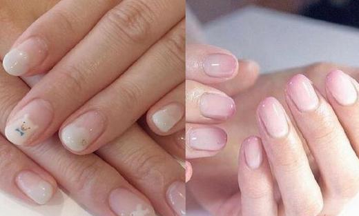 浅色系美甲2017图片
