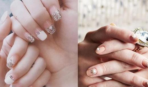 浅色系美甲2017图片