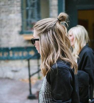 今年流行的丸子头图片