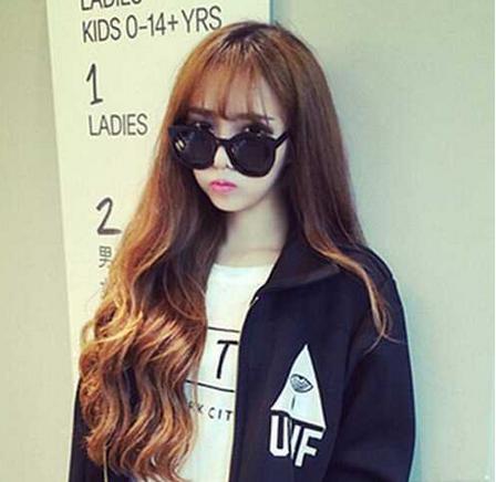 中长发烫发发型图片