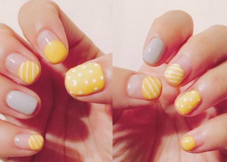 2017短指甲美甲图案