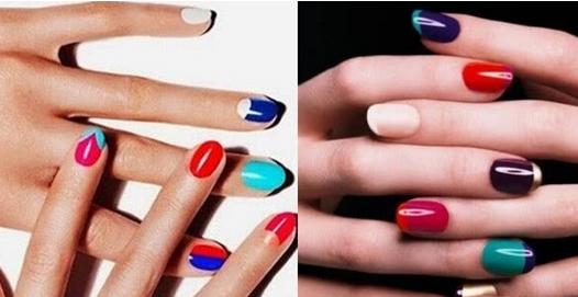 2017短指甲美甲图案