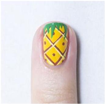 水果美甲图片教程