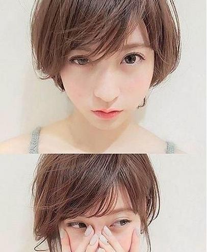 日系清新风短发经典不败 挑染是日系短发的一大亮点