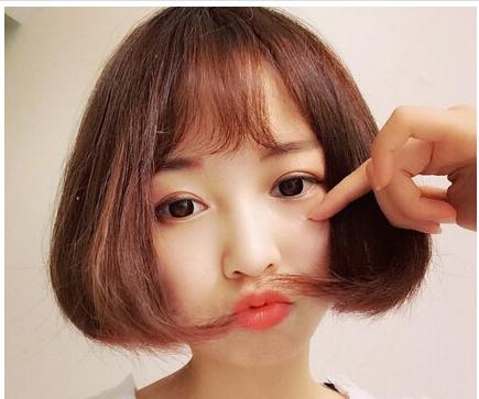 2017韩国空气刘海发型短发