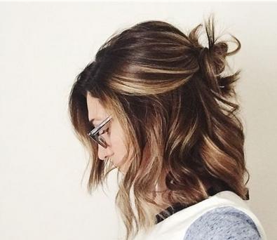尴尬长度的头发怎么扎