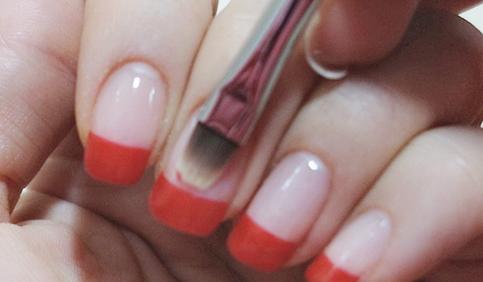 爱心法式美甲教程