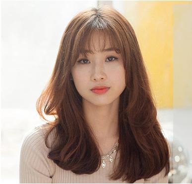 漂亮的中长发型图片