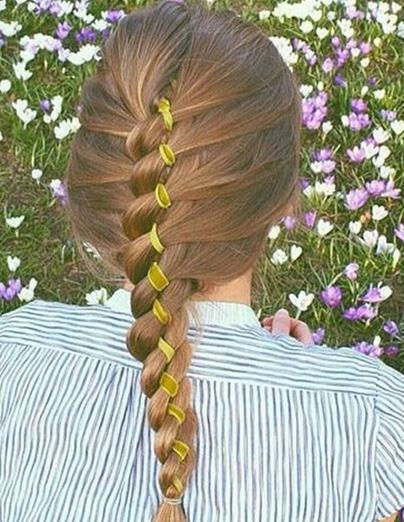 中长发发型扎法