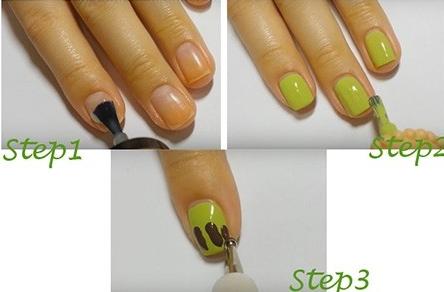 短指甲美甲教程