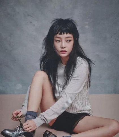 眉上刘海发型图片