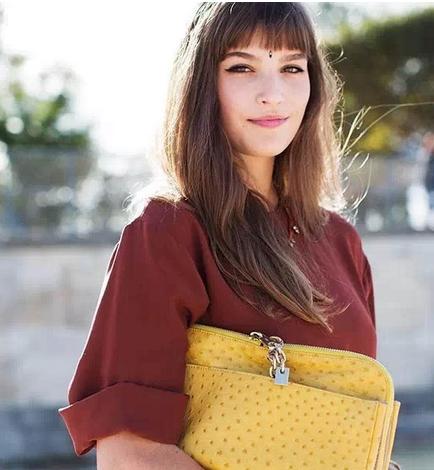 眉上刘海发型图片