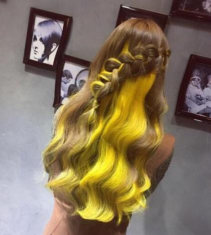 波西米亚风长发染发