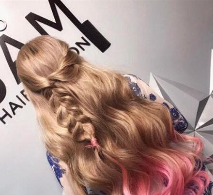 波西米亚风长发染发