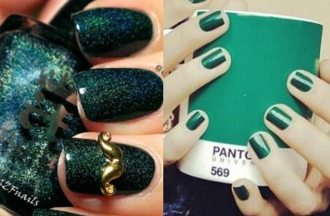 美甲颜色显手白的图片