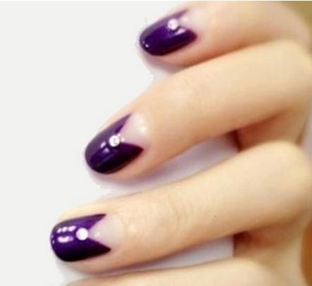 美甲紫色款式图片大全