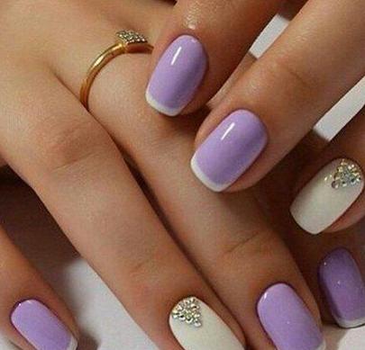 美甲紫色款式图片大全