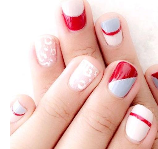 2017流行法式美甲图片