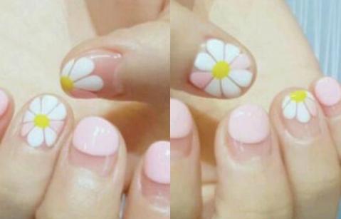 2017短款法式美甲图片