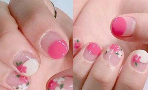 2017短款法式美甲图片