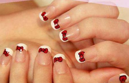 2017短款法式美甲图片