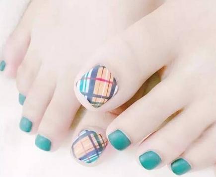 2017最新美甲脚甲图片
