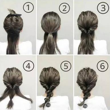 夏季发型中长发扎法